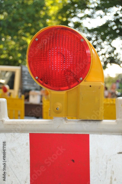 Fototapeta Baustellenabsperrung