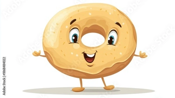 Obraz Cartoon Donut Character
