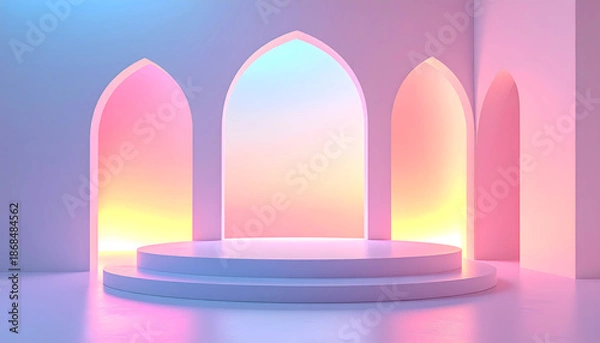 Obraz Modern Stage with Abstract Background