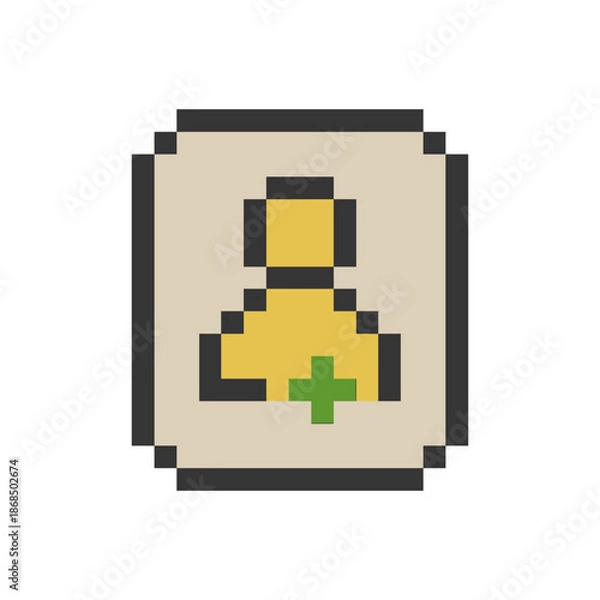 Obraz add contact icon pixel art