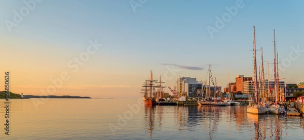 Fototapeta Panoramic view of Halifax in the Early Morning