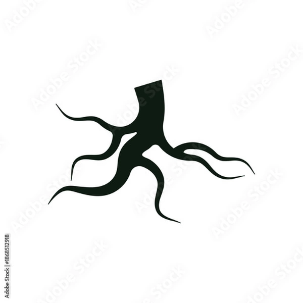 Obraz root  logo icon illustration flat