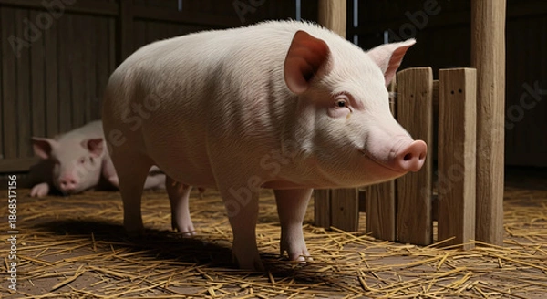 Obraz pigs in a farm