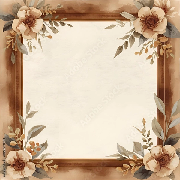 Obraz vintage frame with flowers