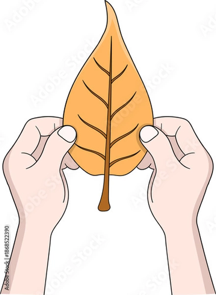 Obraz Save Our Earth With Caring Hands Holding Leaf