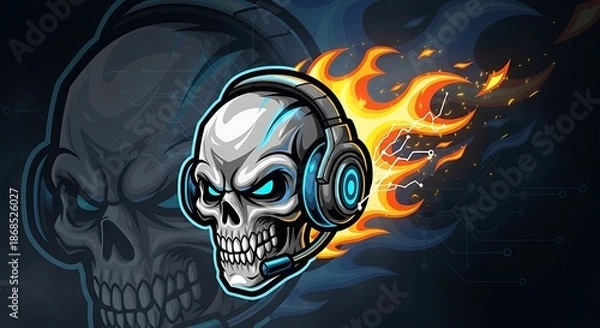 Obraz skull with wings