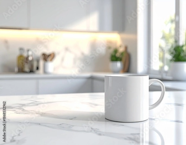 Obraz Kitchen Counter with Mug Copy Space