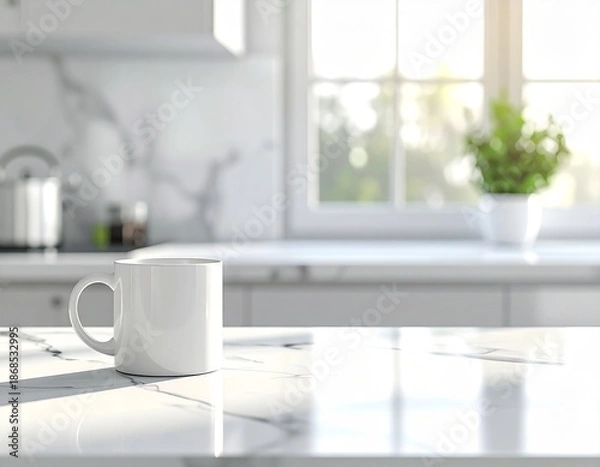 Obraz Kitchen Counter with Mug Copy Space