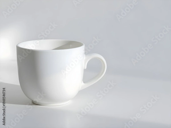 Obraz A white coffee cup sits on a table