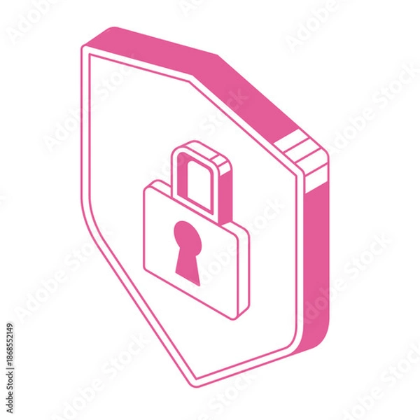 Obraz security protection isometric illustration