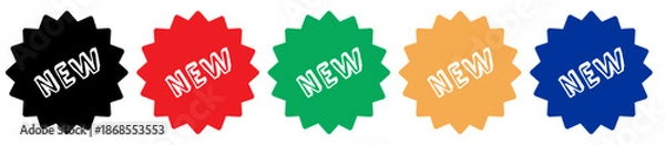 Obraz New arrival tag icon set..eps