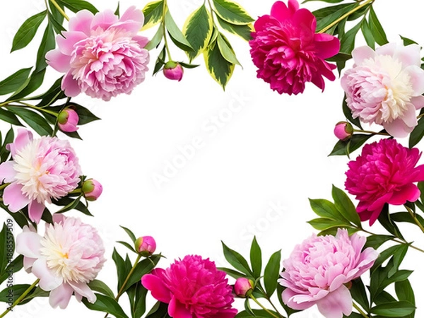 Obraz Delicate peony frame