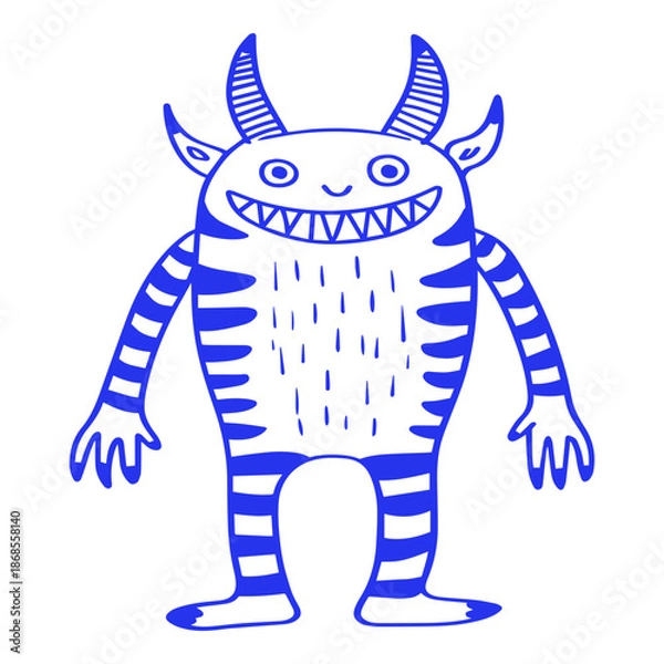 Obraz Smiling Monster Doodle