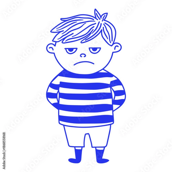 Obraz Standing Sad Boy Doodle