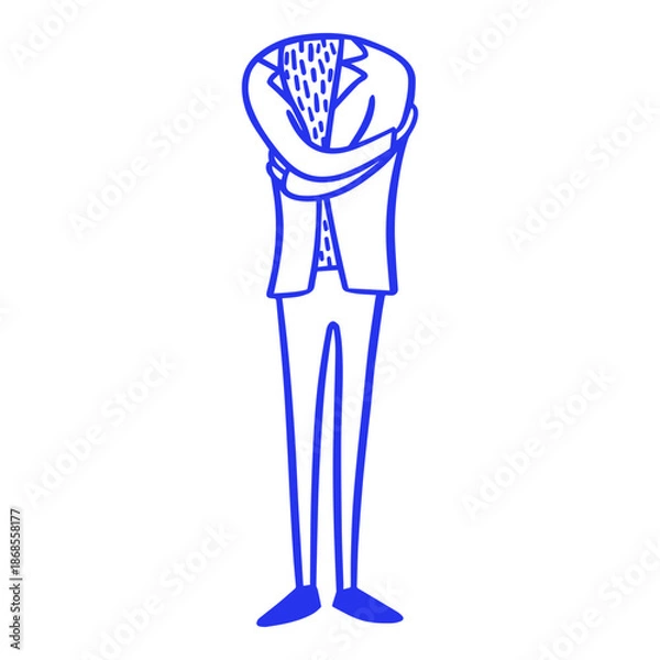 Obraz Standing Suit Doodle