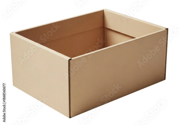 Obraz Small Parcel Cardboard Box Isolated on Transparent Background