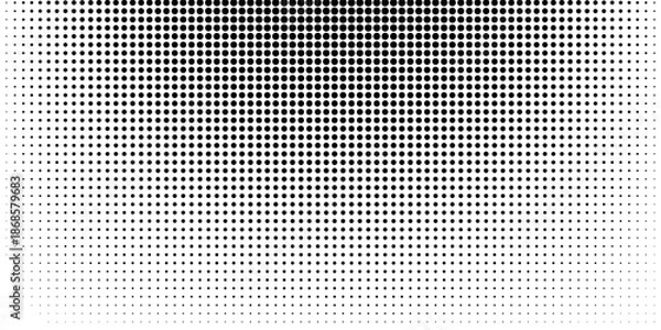 Fototapeta Wave halftone pattern. Halftone dots background. Vector