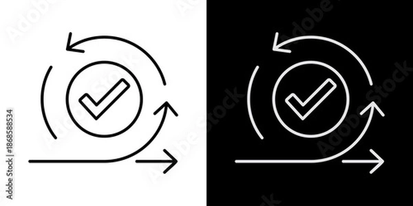 Fototapeta Iteration White Icon Set Design