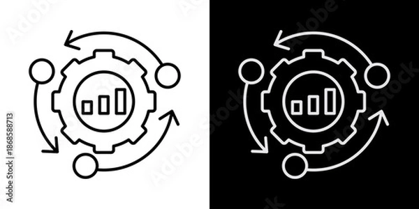 Fototapeta Optimization  White Icon Set Design