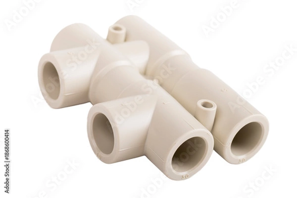 Obraz Simple pipe fitting with multiple connectors used for plumbing tasks in various projects