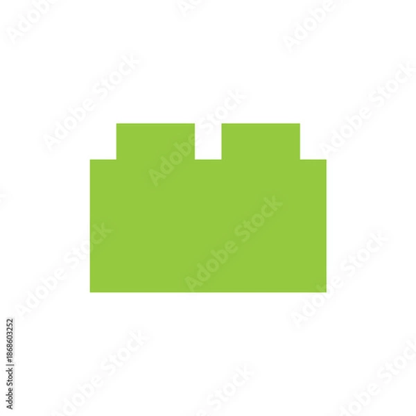 Obraz Lego Brick Silhouette Vector Image