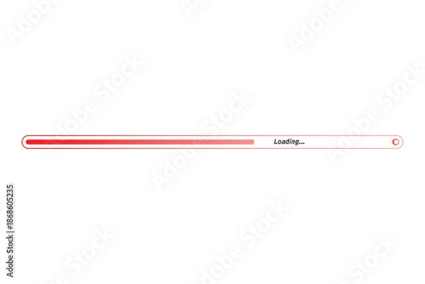 Fototapeta Loading progress bar vector illustration