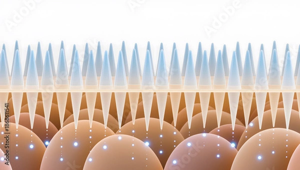 Obraz Microneedle array abstract skincare technology illustration
