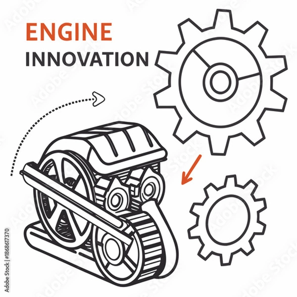 Obraz Engine innovation drives mechanical efficiency