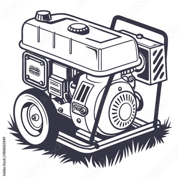 Obraz Portable generator on grass