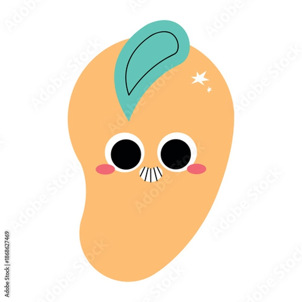 Obraz Flat Style Mango Icon Vector Elements