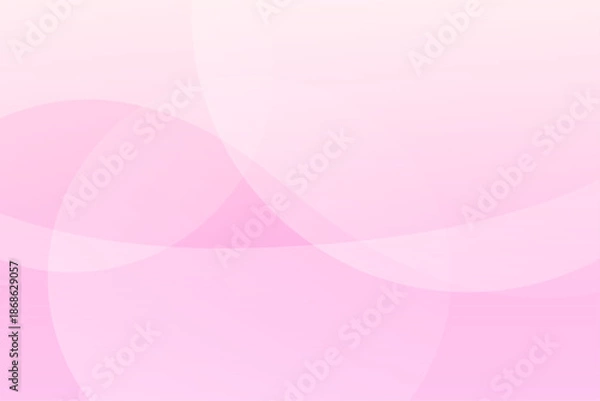 Obraz 淡いピンクと曲線が重なる柔らかく優しい抽象背景イラスト