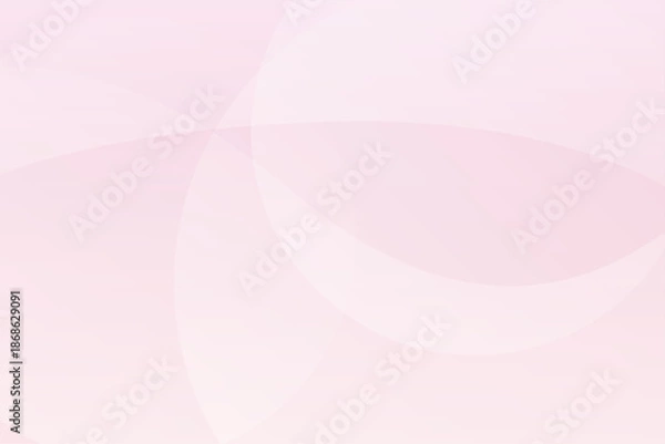 Obraz 淡いピンクと曲線が重なる柔らかく優しい抽象背景イラスト