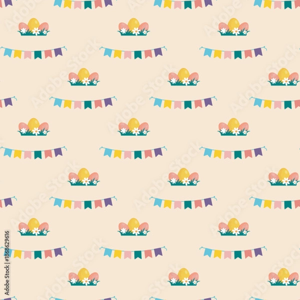 Obraz Easter seamless pattern