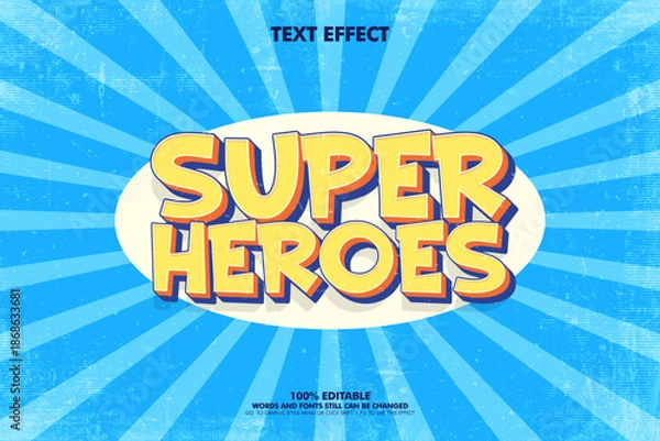 Obraz Comic book/superhero style  Editable text effect vector