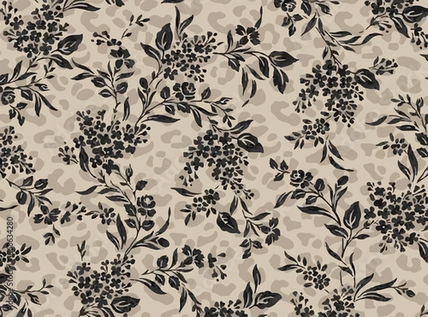 Fototapeta seamless pattern with floral elements
