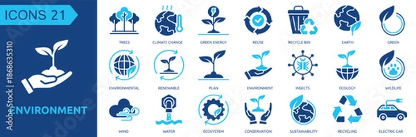 Obraz Environment icon collection set