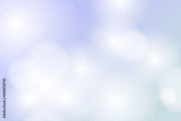 Obraz 光と丸いぼかしが重なる淡い青の幻想的な抽象背景イラスト