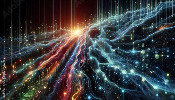 Obraz Illuminated neural network