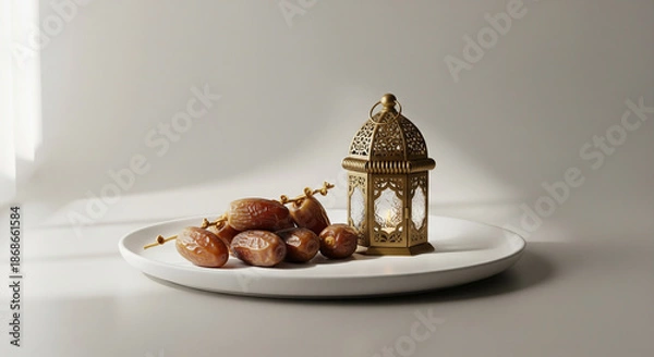 Obraz Elegant Ramadan Table Decoration Minimal Style