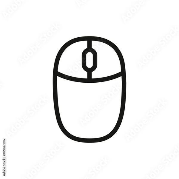 Obraz Computer mouse icon. Vector. Line style.
