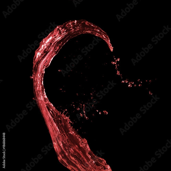 Fototapeta Red splash on a black