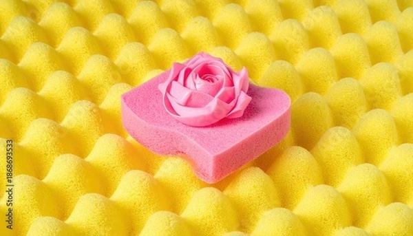 Obraz Abstract design with foamy bubbles and plastic textures