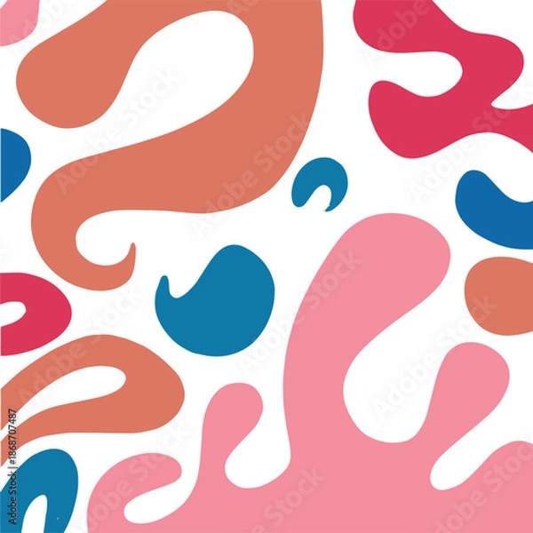 Obraz Colorful Fluid Abstract Shapes Composition