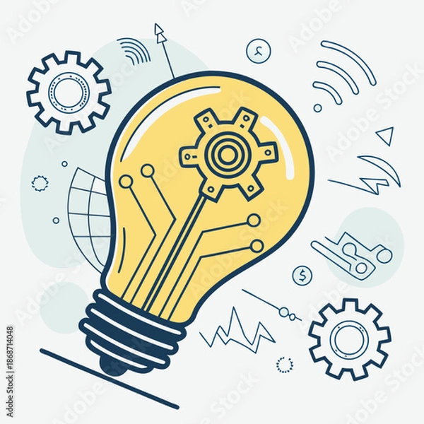 Obraz creative light bulb idea concept