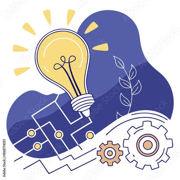 Obraz light bulb idea concept