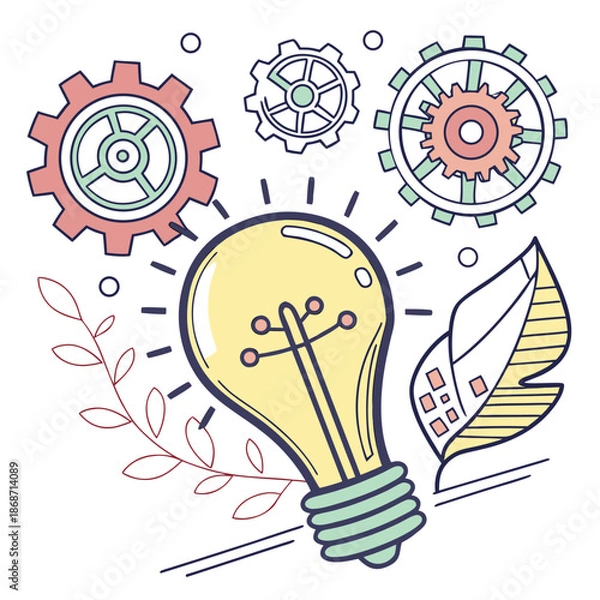 Obraz creative light bulb idea