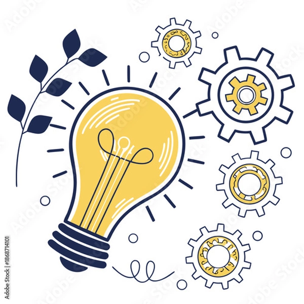 Obraz creative light bulb idea concept