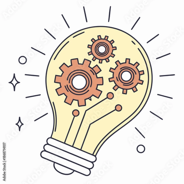 Obraz hand drawing light bulb