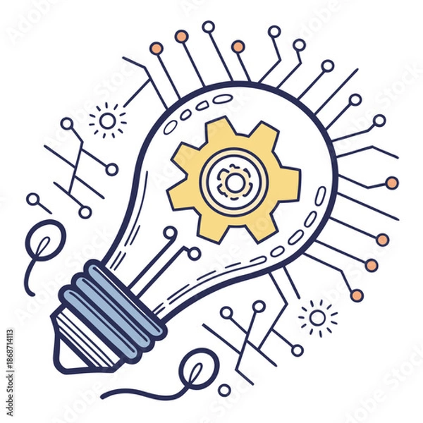 Obraz creative light bulb idea