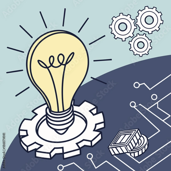 Obraz creative light bulb idea